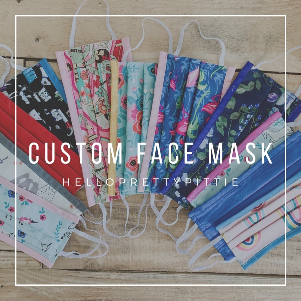 4-pack‎ mystery fabric face mask.